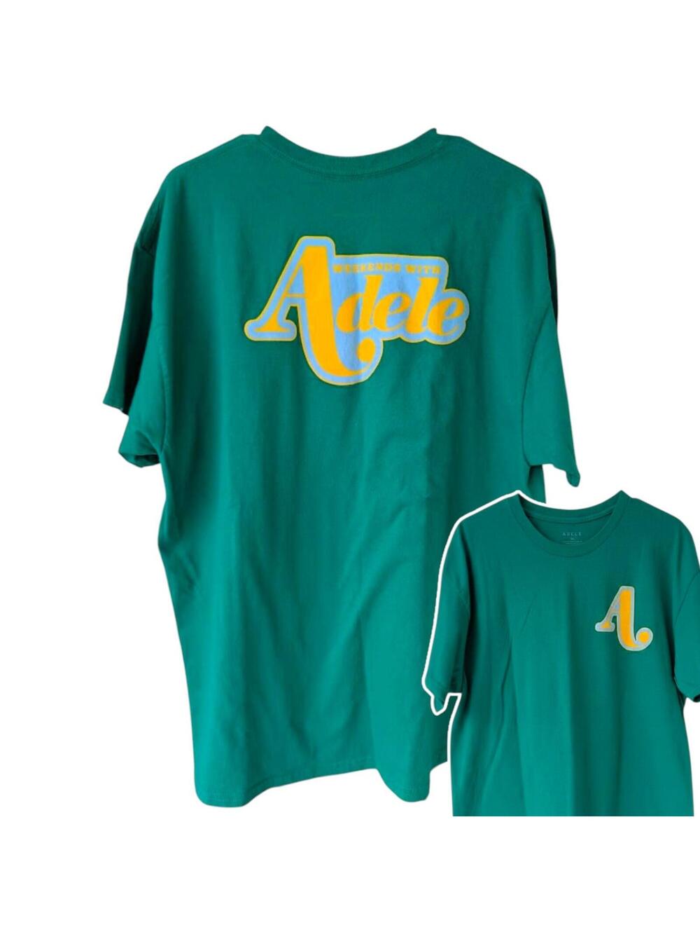 Official Adele Tshirt XL Weekends With Las Vegas Residency Tee Green 23x30 Band